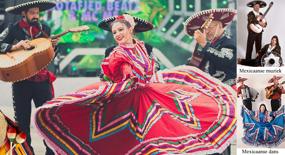 Trouwen met Mexicaans muziek en dans