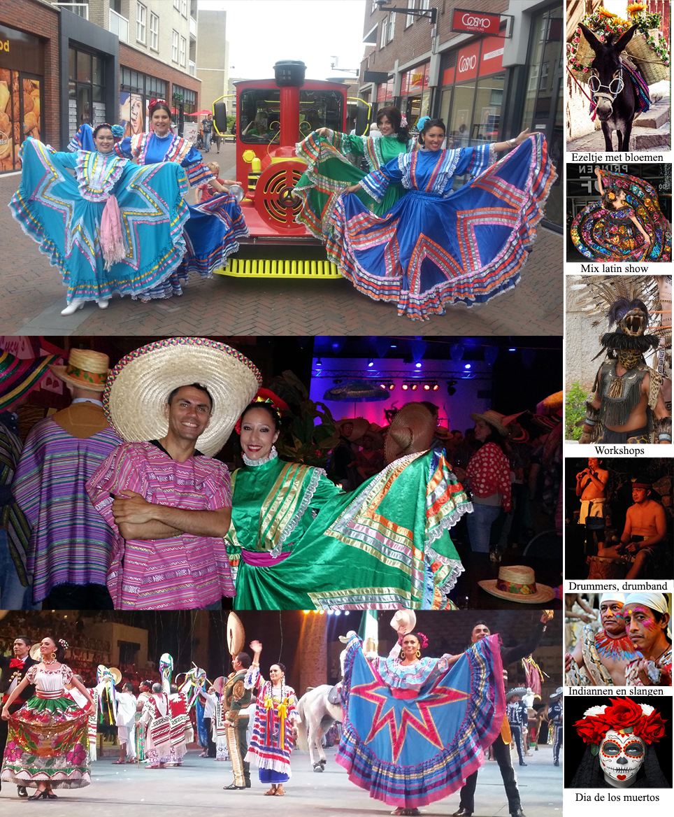 Mexicaanse Themafeest met decoratie, cocktails, dansers, muzikanten